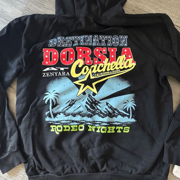 Music Heals Stagecoach Rodeo Nights Black Hooded Sweatshirt Size XL - Picture 2 of 3